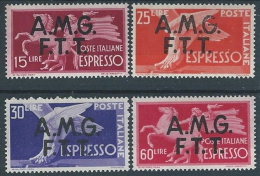 1947-48 TRIESTE A ESPRESSO DEMOCRATICA 4 VALORI MH * - ED259 - Express Mail