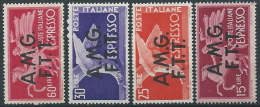 1947-48 TRIESTE A ESPRESSO DEMOCRATICA 4 VALORI MH * - ED260 - Exprespost