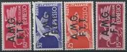 1947-48 TRIESTE A ESPRESSO DEMOCRATICA 4 VALORI MH * - ED260-2 - Poste Exprèsse