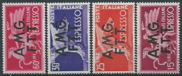 1947-48 TRIESTE A ESPRESSO DEMOCRATICA 4 VALORI MH * - ED262 - Posta Espresso