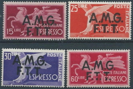 1947-48 TRIESTE A ESPRESSO DEMOCRATICA 4 VALORI MNH ** - ED257 - Express Mail