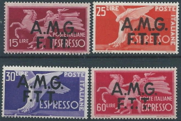 1947-48 TRIESTE A ESPRESSO DEMOCRATICA 4 VALORI MNH ** - ED257 - Posta Espresso