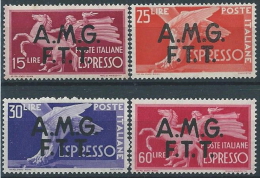 1947-48 TRIESTE A ESPRESSO DEMOCRATICA 4 VALORI MNH ** - ED263 - Poste Exprèsse