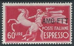 1950 TRIESTE A ESPRESSO 60 LIRE MH * - ED290-2 - Express Mail