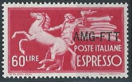 1950 TRIESTE A ESPRESSO 60 LIRE MH * - ED291 - Express Mail