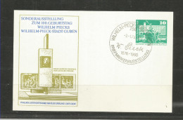 TOP!! DDR * GUBEN  * GEBURTSTAG PIECK * 1976 * SONDERSTEMPEL AUF GANZSACHE  **!! - Frankeermachines (EMA)