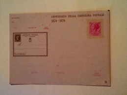CENTENARIO DELLA CARTOLINA POSTALE 1874-1974 NON VIAGGIATA T - Postal Services