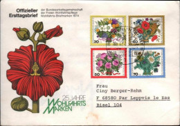 ALLEMAGNE BERLIN GERMANY 437 à 440 FDC Premier Jour ETB Fleur Blume Flower Rose Coquelicot 1974.. - 1971-1980