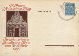 Germany/ DDR - Postal Stationery Postcard  1955 - 75 Jahre Philatelie In Zeitz, PP 417 - Privé Postkaarten - Gebruikt