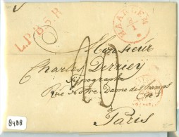 E.o. HANDGESCHREVEN BRIEF LPB5R Uit 1846 Van AMSTERDAM Naar PARIS FRANCE  (8488) - ...-1852 Préphilatélie