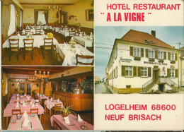 Logelheim-neuf Brisach-hotel Restaurant -a La Vigne- Grande Rue-cpm - Neuf Brisach