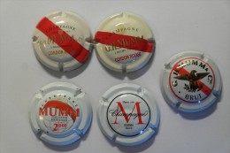 Lot 5 Capsules Champagne Différentes Mumm - Mumm GH Et Cie