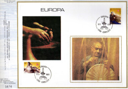 Feuillet Tirage Limité CEF 161 37 1805 1806 Europa 1976 Artisanat Vannier Potier - 1971-1980