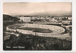 ROMA STADIO OLIMPICO CARTOLINA FORMATO GRANDE VIAGGIATA NEL 1959 - Stadia & Sportstructuren