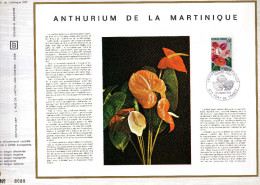 Feuillet Tirage Limité CEF 221 Fleurs Anthurium De La Martinique - Brieven En Documenten