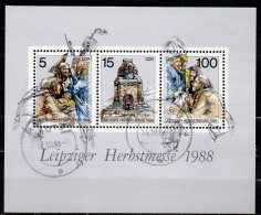 Leipziger Herbstmesse 1988 DDR Block 95 O 3€ Messe-Szene Denkmal Völkerschlacht Napoleon 1813 Bloc Fair Sheet Bf Germany - Franse Revolutie