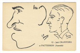 TENNIS - PELOTE BASQUE  /  JACK  CRAWFORD  Et  PATTERSON  ( AUSTRALIE ) /  Caricature Et Profil Par LE SOURD - Tennis