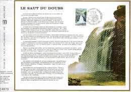 Feuillet Tirage Limité CEF 245 Le Saut Du Doubs Gorge Chute D'eau - Brieven En Documenten