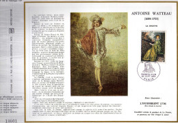 Feuillet Tirage Limité CEF 246 Peinture Peintre Antoine Watteau La Finette - Brieven En Documenten