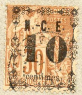 Nelle CALEDONIE :  Timbre Des Colonies Françaises De 1881 Avec Surcharge NCE Et Nouvelle Valeur - Oblitérés