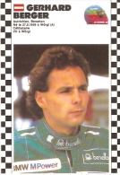 CP  THEME  AUTOMOBILE    GERHARD  BERGER   Saison  1986-1987  Formule 1 - Grand Prix / F1