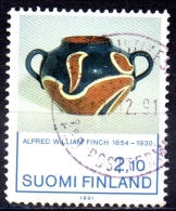 FINLAND 1991 61st Death Anniv Of Alfred Finch (painter And Ceramic Artist) - 2m10 Iris Vase  FU - Gebruikt