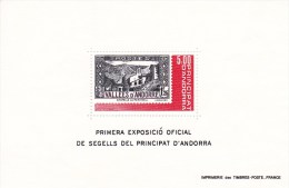 ANDORRE -  Bloc Feuillet N°1 Neuf** - 1982 - 1ère Exposition Philatélique De La Principauté D'Andorre - Blocs-feuillets