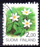 FINLAND 1990 Provincial Plants - 2m Wood Anemone (Uusimaa Province) FU - Gebruikt