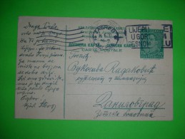 Yugoslavia Kingdom,Royaume De Yougoslavie,stamped Stationery 75 Para Green Alexander,postal Seal,vintage Postcard - Altri & Non Classificati