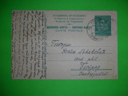 Yugoslavia Kingdom,Royaume De Yougoslavie,stamped Stationery 75 Para Green Alexander,postal Seal Primislje,postcard - Autres & Non Classés