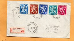 Belgium 1949 Registered Cover Mailed To USA - Lettres & Documents