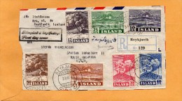 Iceland 1948 Registered Front Of Cover - Storia Postale