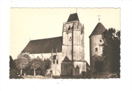 CPA : 18 -  Massay : Eglise Abbatiale & Tourelle De L'ancienne Abbaye  -  Peu Commune - Massay