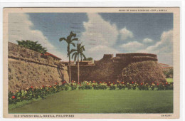 Old Spanish Wall Manila Philippines 1952 Postcard - Filipinas