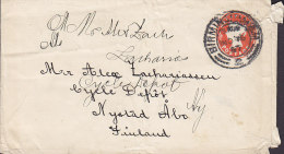 Great Britain Postal Stationery Ganzsache Entier HALF PENNY Victoria BIRMINGHAM 1897 To NYSTAD ÅBO Finland (2 Scans) - Luftpost & Aerogramme