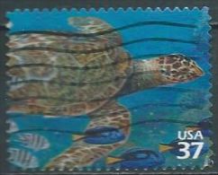 USA 2004 Pacific Coral: Hawksbill Turtle  37c USED SC 3831e YV 3533 MI 3802 SG MS4349e - Oblitérés