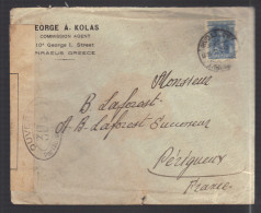 GRECE 1914/1918 Usages Courants Obl. S/enveloppe Censure Militaire Française - Cartas & Documentos