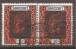 Saargebiet 1921 // Mi. 54 A O Paar (028..256) - Used Stamps