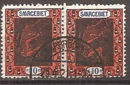 Saargebiet 1921 // Mi. 54 A O Paar (028..255) - Oblitérés