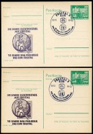 DDR P79-36-81 C168 2 Postkarten Zudruck FARBVARIANTEN  Elektrostahl Freital Sost. 1981 - Private Postcards - Used