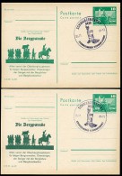 DDR P79-44-81 C175 2 Postkarten FARBVARIANTEN Bergparade Schwarzenberg Sost. 1981 - Postales Privados - Usados