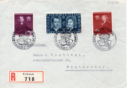 LIECHTENSTEIN LETTRE RECOMMANDEE SCHAAN 1943 - Briefe U. Dokumente