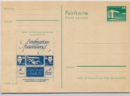 DDR P84-2-83 C14 Postkarte Zudruck ZUSAMMENDRUCK RAUMFAHRT Karl-Marx-Stadt 1983 - Privé Postkaarten - Ongebruikt