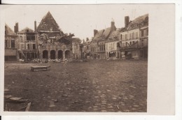 Carte Postale Photo Militaire Allemand PERONNE (80-Somme)  Place De La Mairie N° 3 - Feldpost -  VOIR 2 SCANS - - Peronne