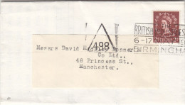 Grande Bretagne - Lettre De 1957 - Oblitération Spéciale - Foire De L' Industrie à Birmingham ?? - Cachet 498 ?? - Covers & Documents