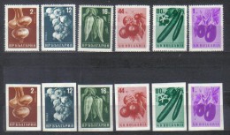 Bulgaria Mi 1079-1084 A + B Vegetables Perf  + Imperf Sets 1958 MNH ** - Gemüse