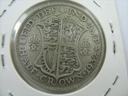 UK GREAT BRITAIN ENGLAND 1/2 HALF CROWN  1932  SILVER 500 LOT 26 NUM 9 - K. 1/2 Crown