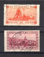 Saargebiet 1926-1930:  Mi.Nr. 114 (Rundstempel 9.2.28) Und 143 Gestempelt, S. Scan - Usados