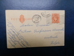 41/949   CP   POUR LA BELG.  1945 - Stamped Stationery, Airletters & Aerogrammes
