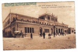 UN SALUTO DALLA SPIAGGIA DI FANO VIAGGIATA 1921 C.1576 - Fano